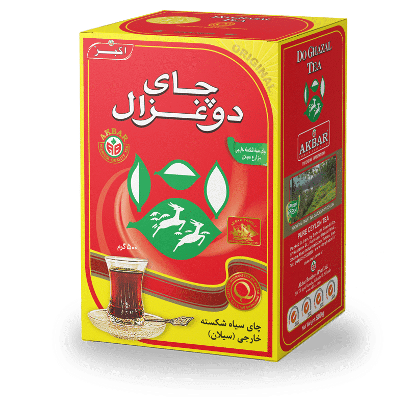 چای شکسته دو غزال مدل ساده وزن 500 گرم